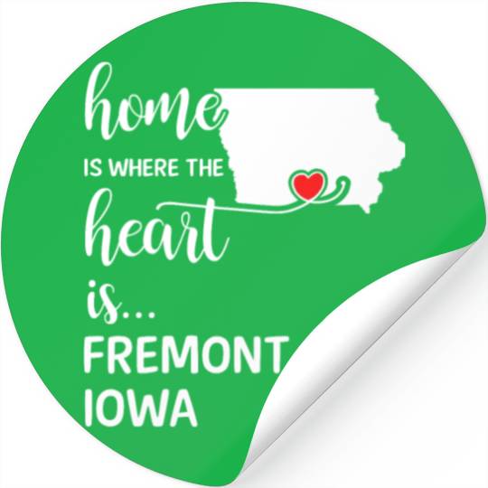Fremont County Iowa Is Where My Heart Is Gift Stickers