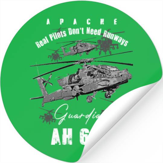 AH64 Apache Us Air Force attack helicopter with c Stickers