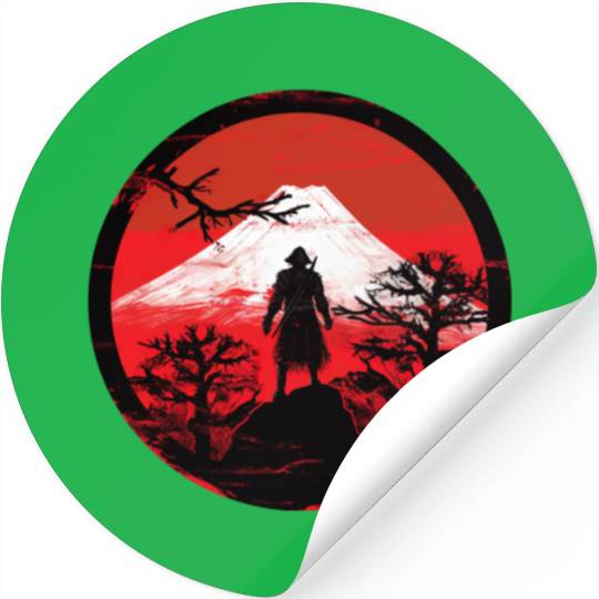 Samurai Sunset Stickers