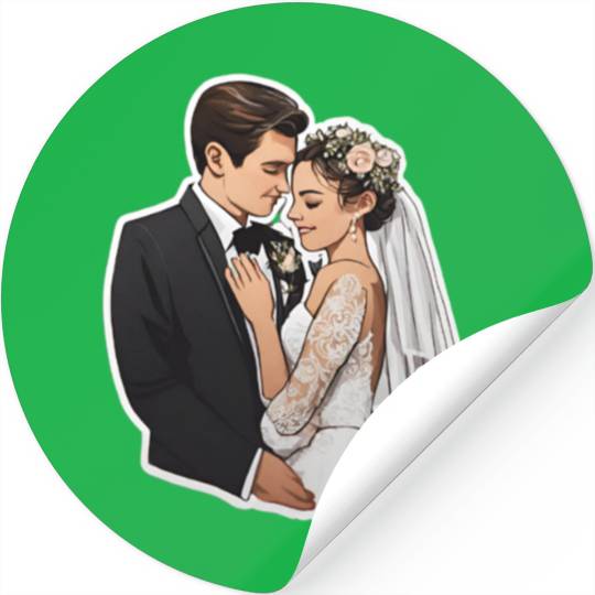 Flat Card Wedding Stickers