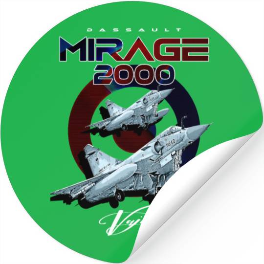 Dassault Mirage 2000 French Vintage Multi-Role Fig Stickers