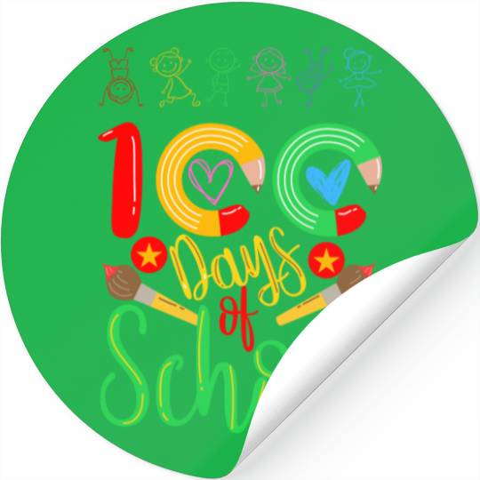 Cute 100 Days of school and still loving it Hearts Stickers