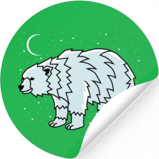 Tribal Polar Bear Indigenous Gift Stickers