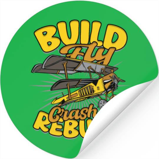 RC Plane Pilot Build Fly Crash Rebuild Stickers
