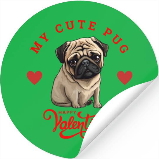 My Cute Pug Stickers
