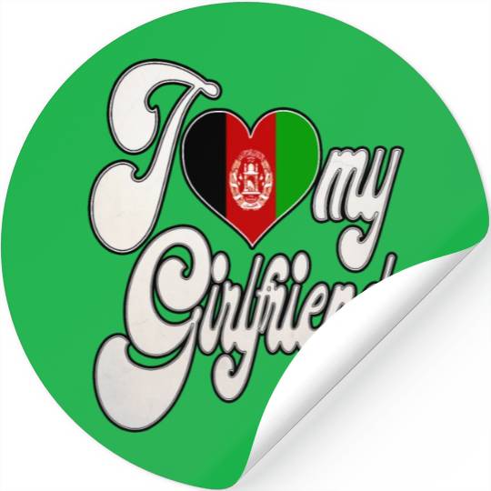 AfghanI Love My Afghanistan Girlfriend Stickers