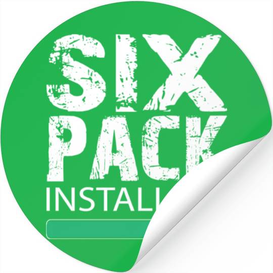 Six Pack Installing Stickers Gym Workout Body Fit