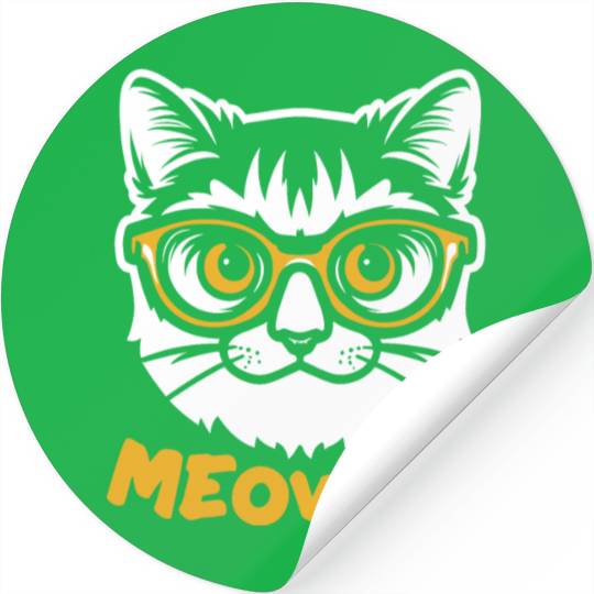 Meowdy Funny Kitty Michigan Gift Stickers
