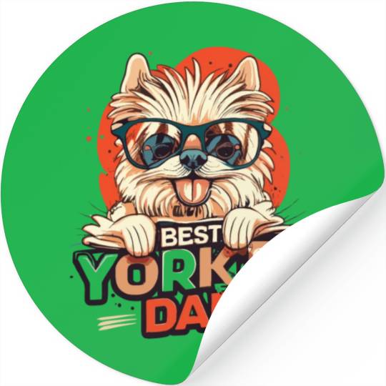 Best Yorkie Dad Ever Stickers