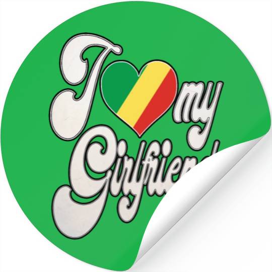 CongoRI Love My Congolese Republic Girlfriend Stickers