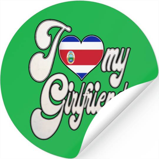 CRI Love My Costa Rican Girlfriend Stickers