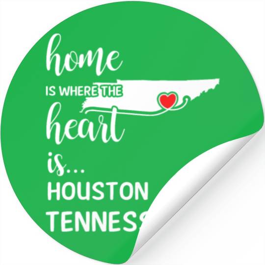 Houston County Tennessee Is Where My Heart Is Gift Stickers