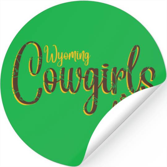 Wyoming Cow 'S Floral Script Stickers