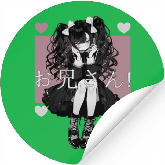 Gothic Maid Anime Harajuku Yami Kawaii Aesthetic Stickers