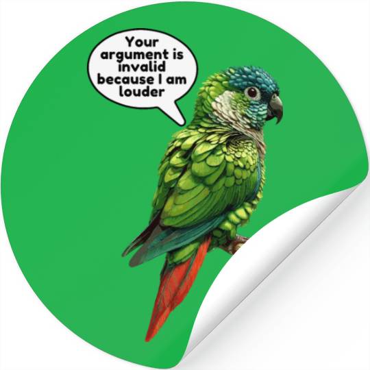 Green Cheek Conure Meme Funny Conure Parrot Stickers