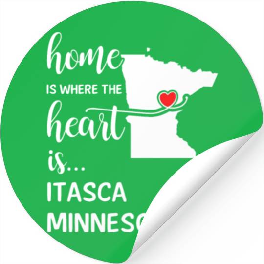 Itasca County Minnesota Is Where My Heart Is Gift Stickers