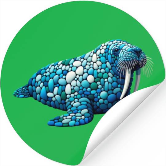 Serene Seas Walrus Stickers