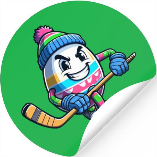 Easter Egg Hockey - Unique Gift for Players Stickers
