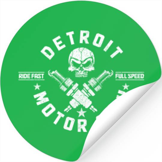 Detroit Michigan Motor City USA Stickers