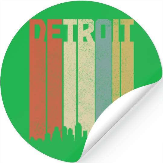 Detroit Michigan Motor City USA Stickers