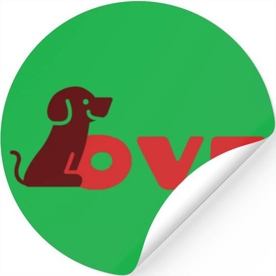 My Dog is My Valentine Stickers