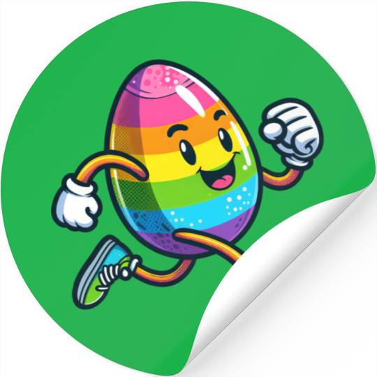 Easter Egg Marathon Jogging Running Fitness Stickers
