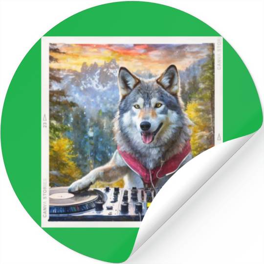 DJ Wolf Wilderness Mix Stickers