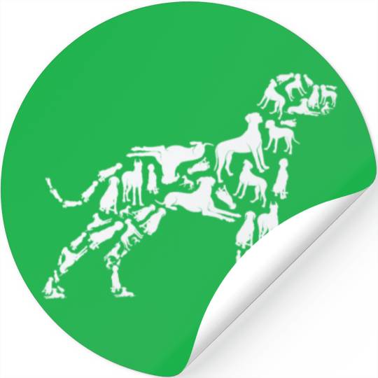 Great Dane Dog Silhouette Poses Great Dane Owner Stickers