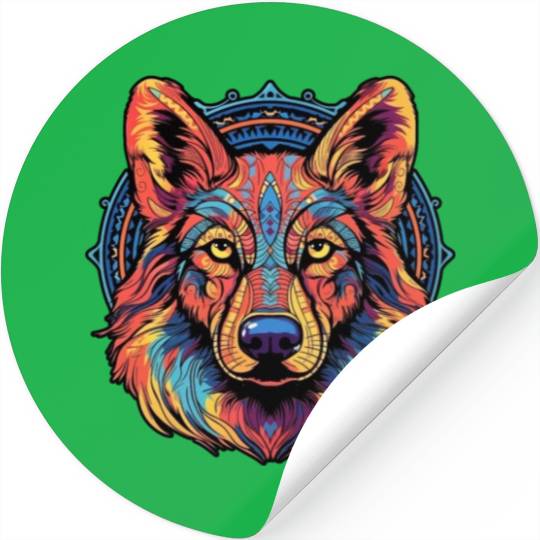 German Shepherd Funny Dog Halloween Costume Trick Stickers