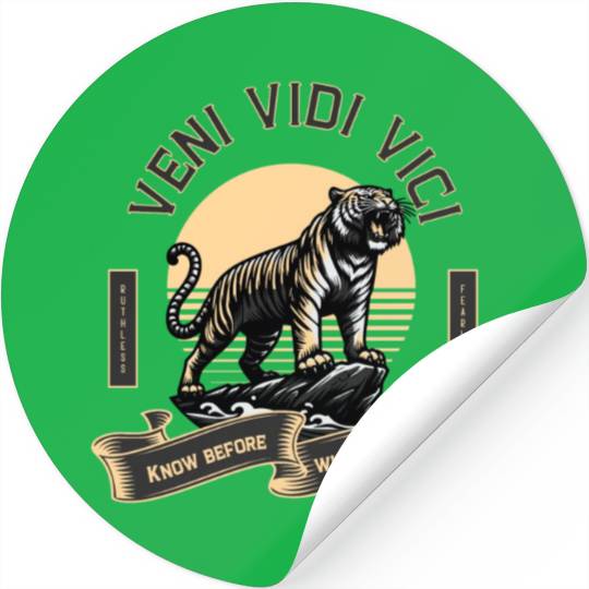 Veni Vidi Vici Wild Tiger Stickers