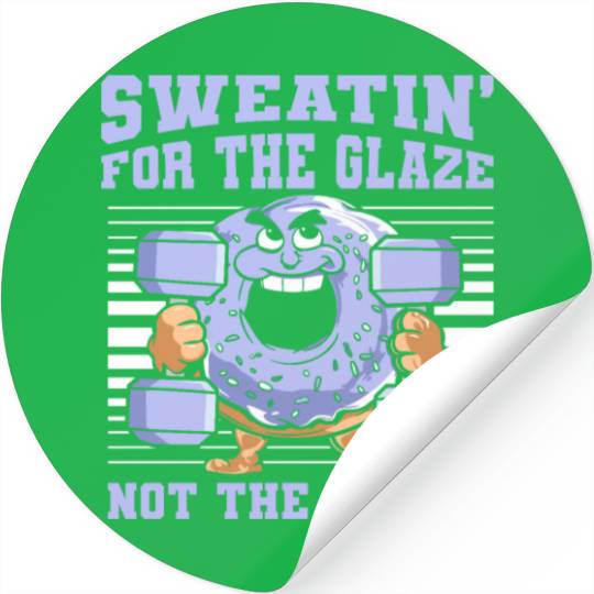 Fitness Donut Funny Donut Gym Stickers