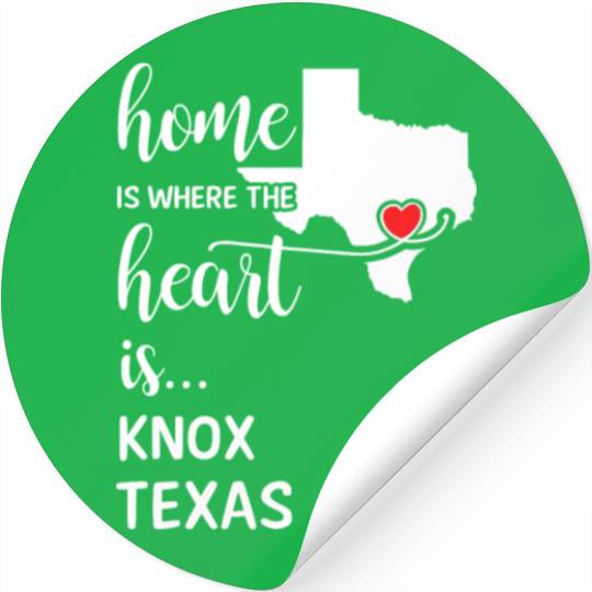 Knox County Texas Is Where My Heart Is Gift Stickers