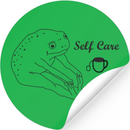 Funny Frog Self Care Stickers