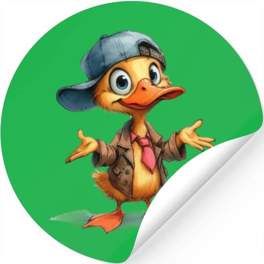 Funny duck design for Stickers and more..
