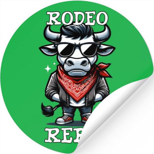 Rodeo Bull Riding Livestock Show Farmer Cattle Stickers