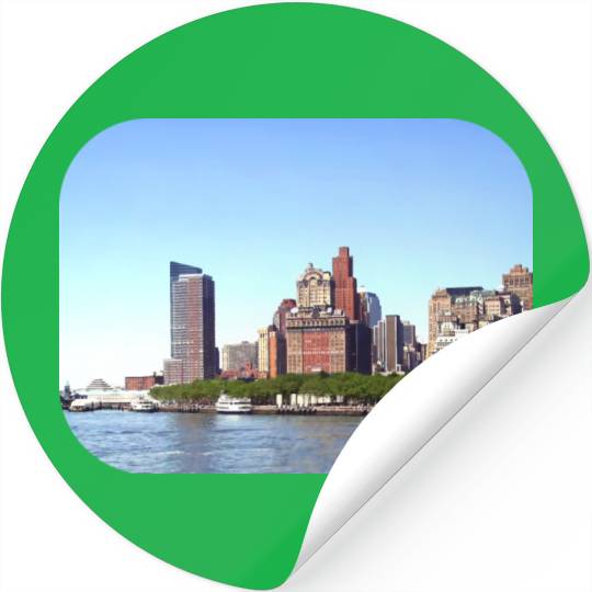 Manhattan NY - Manhattan Skyline on a Clear Day Stickers