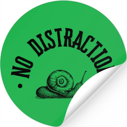 Beige and Black Typography Snail Lover Stickers