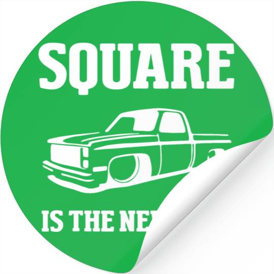 Square is The New Cool Square Body Stickers