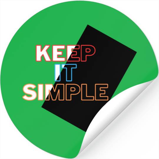 Minimalist Mastery: Keep It Simple Apparel Stickers