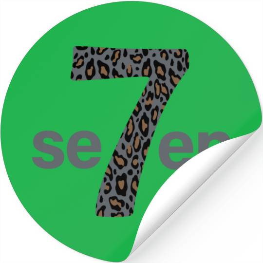7 in braun animal print Stickers