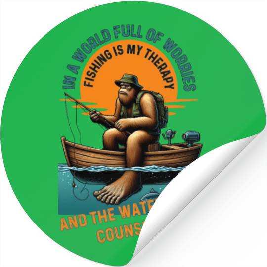 Serenity Angler - Fishing Therapy & Water Counselo Stickers