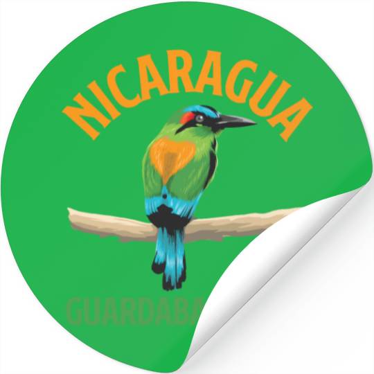 Nicaragua Guardabarranco National Bird Countries Stickers