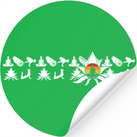 Yoga Namaste Meditation Lotus Zen Yoga Stickers