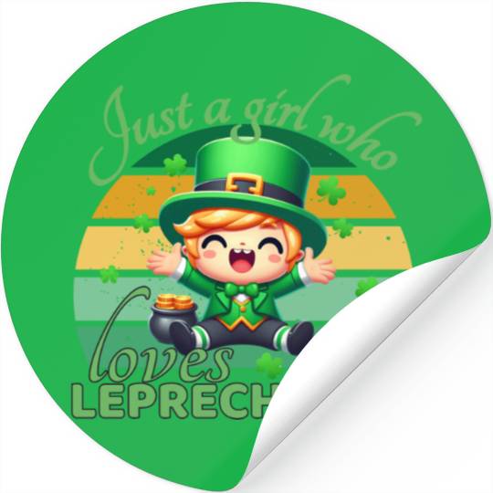 Just A Girl Who Loves Leprechauns Stickers