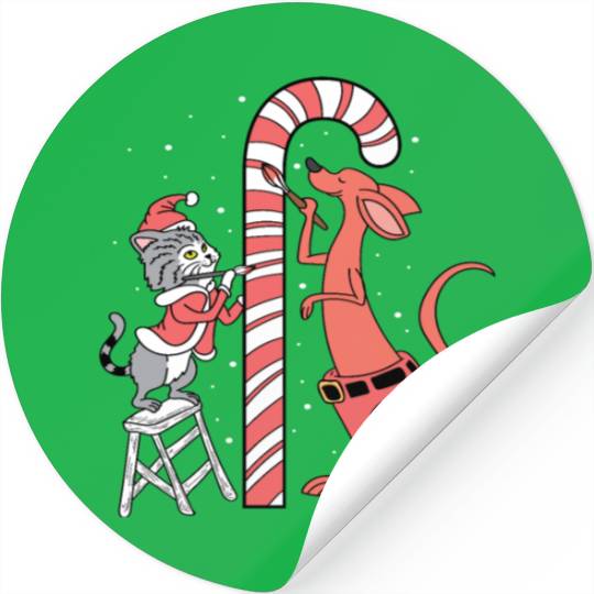 Delicious Candy Cane Foodie and Candy Lover Gift Stickers