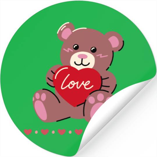 Happy Valentines Day Cute Bear Collections Stickers