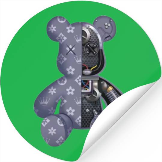 Contemporary Robot Bear Stickers