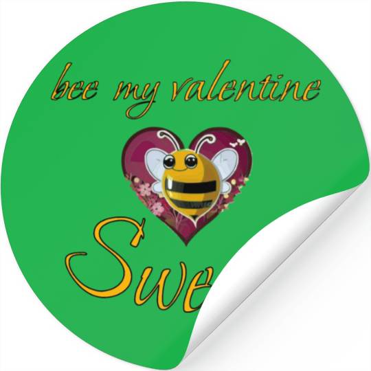 bee my valentine sweeter Stickers
