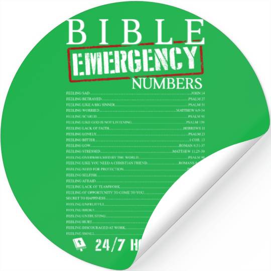 Bible Emergency Numbers Stickers
