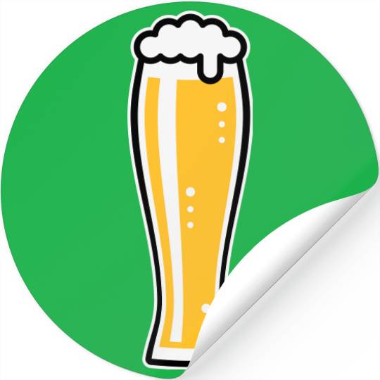 Wheat Beer Glass (Weiss Beer / Beer Drinker / 3C) Stickers